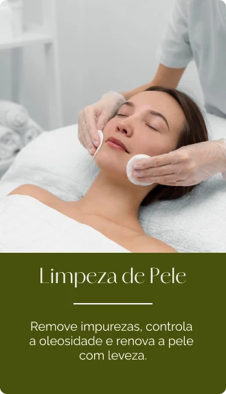 Limpeza de pele sendo realizada